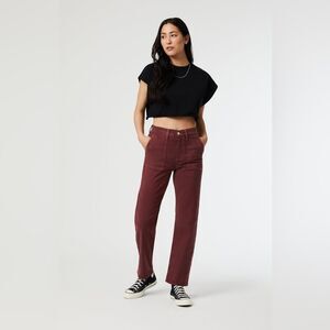 Mavi Shelia Front Pocket Straight Leg Pants brown size 27‎ nwt